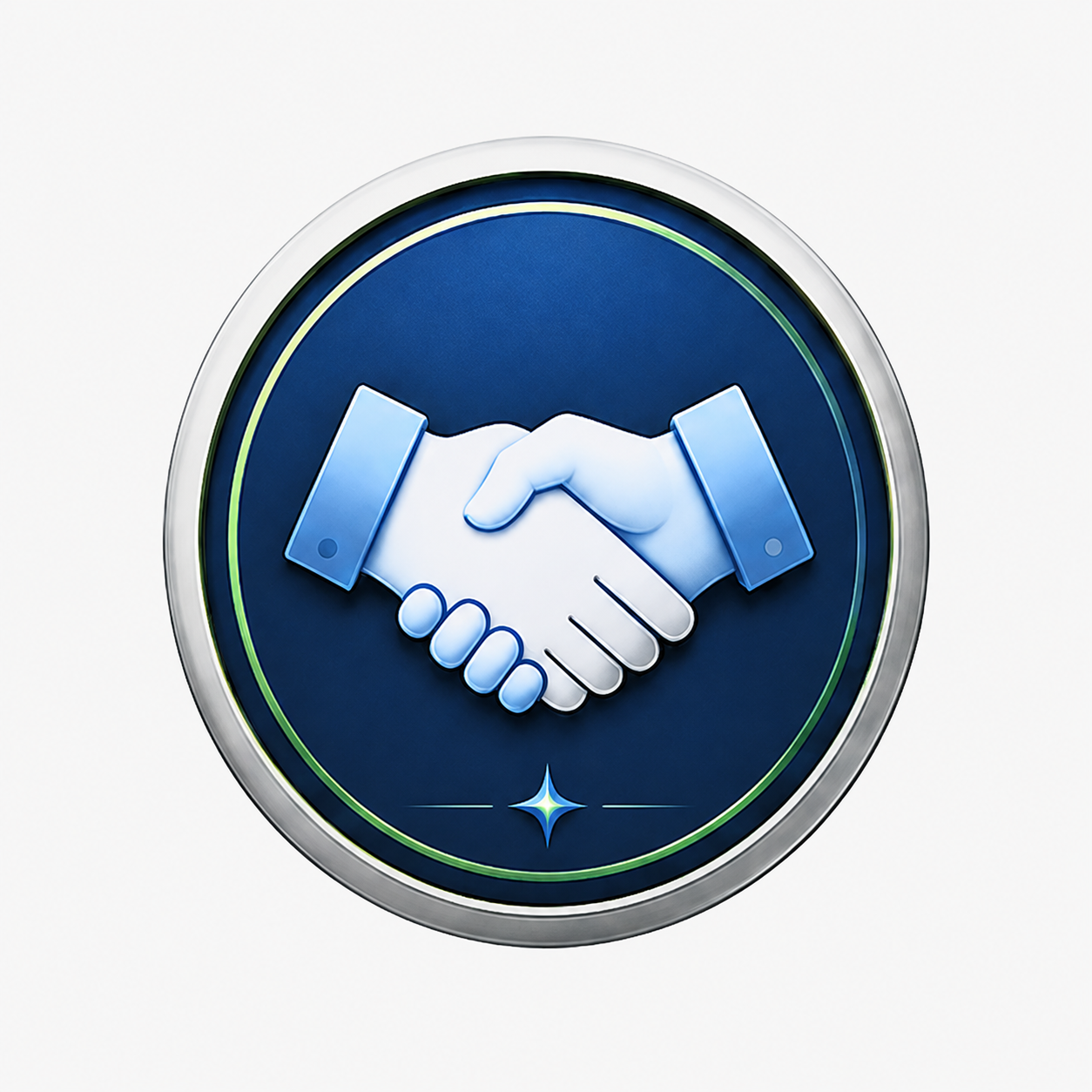 Personalized service handshake icon